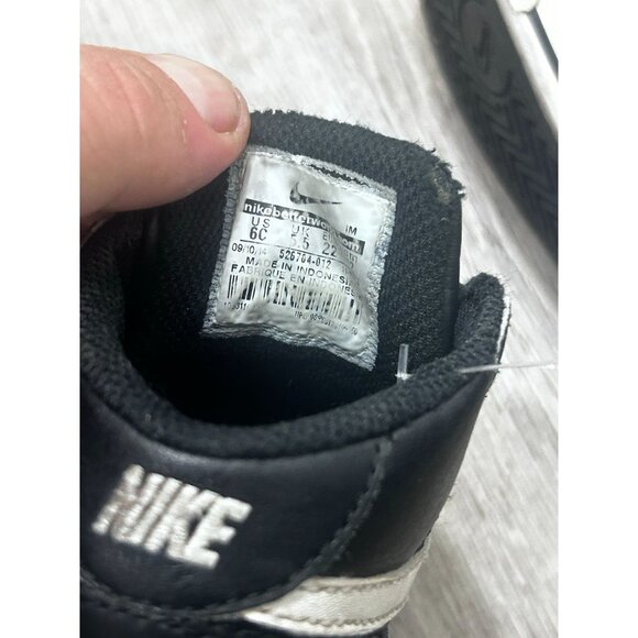 Nike Capri 3 Leather Shoes Size 6c Toddler Hook & Loop Black - Picture 5 of 6